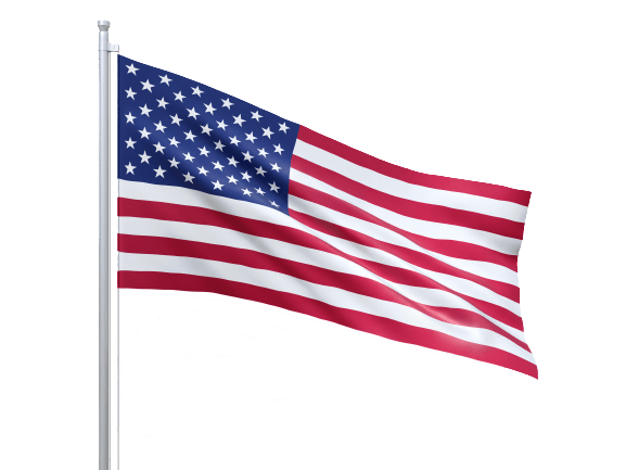 United States flag waving